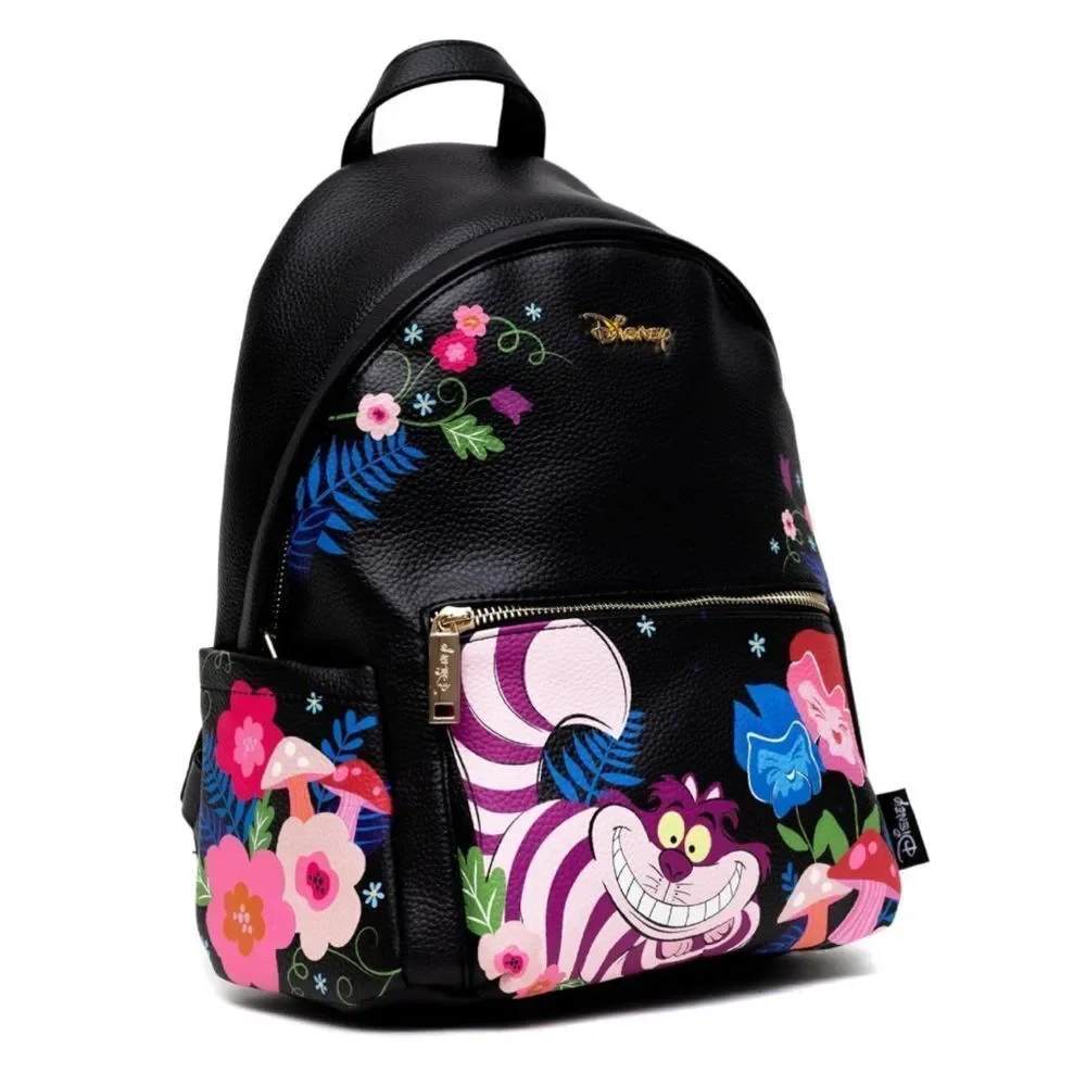 Wondapop Disney Cheshire Cat 12” Vegan Leather Mini Backpack in Black. NWT!